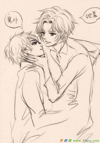 情侣画画图片铅笔画 简单又好看铅笔画
