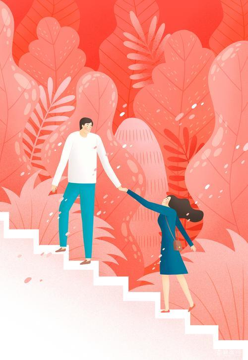 情侣插画手绘图片唯美 情侣手绘画图片大全