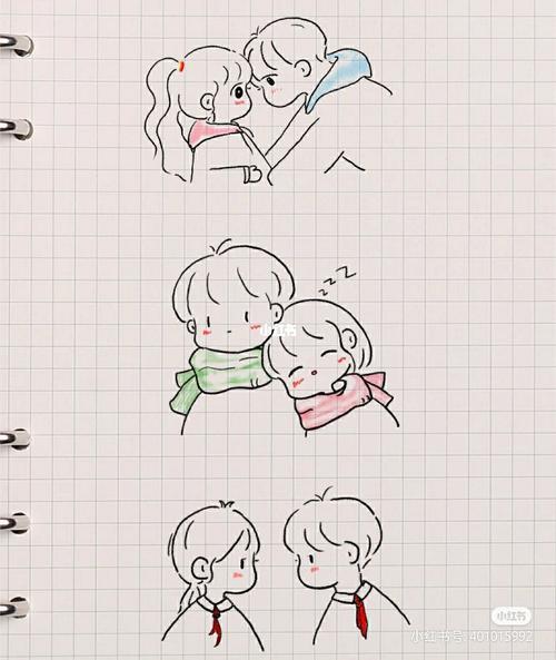 情侣简笔画图片可爱 好看的情侣简笔画