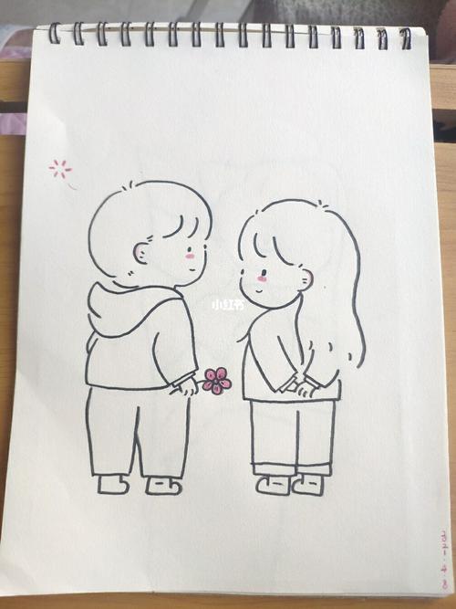 情侣简笔画图片可爱 好看的情侣简笔画