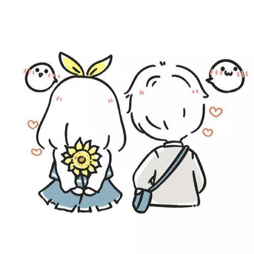 情侣简笔画图片可爱 好看的情侣简笔画