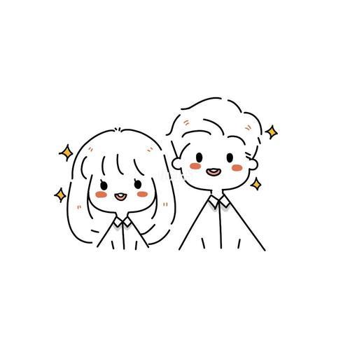 情侣简笔画图案 情侣简笔画图片大全可爱高清