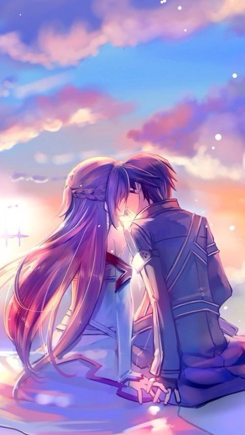 情侣图二次元 二次元情侣秀恩爱图片