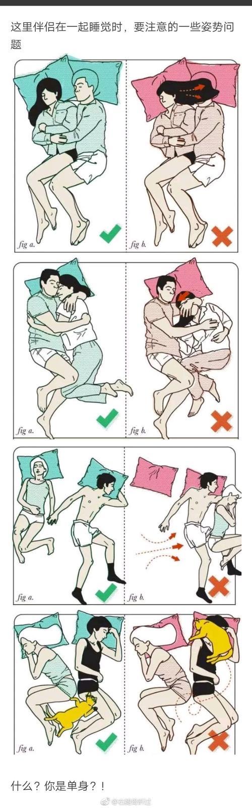 情侣睡觉姿势卡通图片 错误的睡觉姿势卡通图片