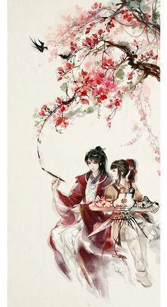 古装唯美情侣意境图片 古装剧情侣图片