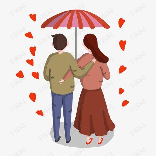 情侣雨伞图片 情侣雨中撑伞的图片