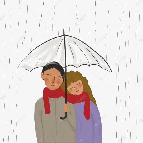 情侣雨伞图片 情侣雨中撑伞的图片