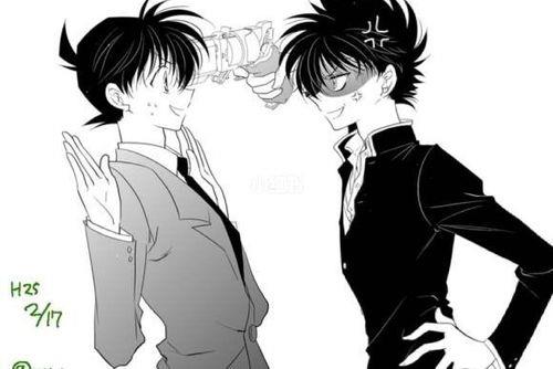 柯南北川雪情侣图片 柯南壁纸合照