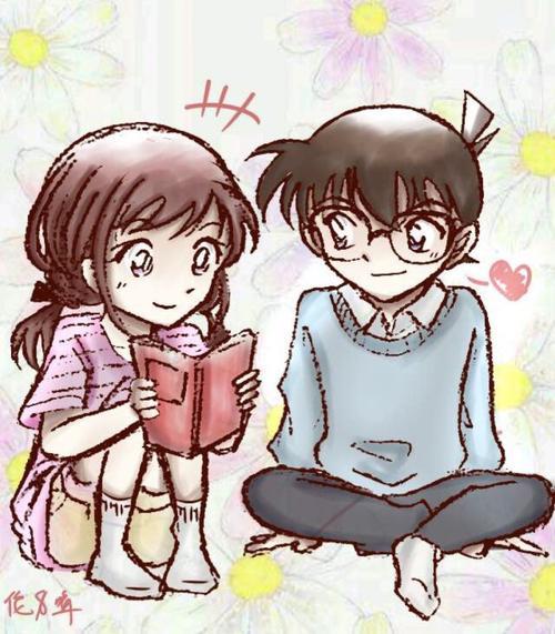 柯南北川雪情侣图片 柯南壁纸合照