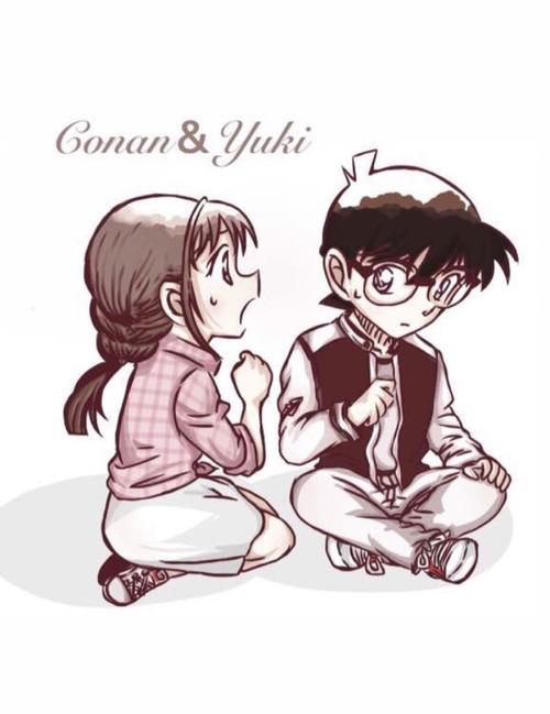 柯南北川雪情侣图片 柯南壁纸合照