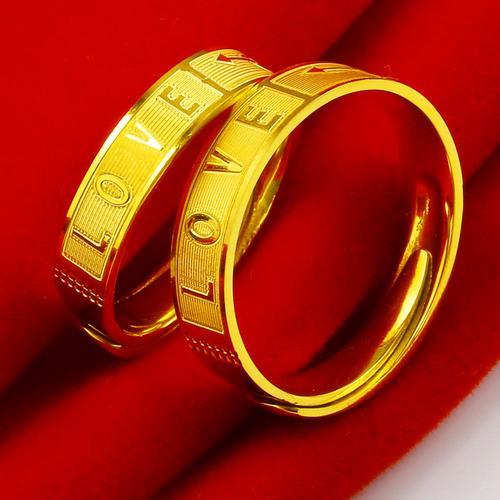 黄金戒指情侣款式大全图片 黄金情侣手链图片