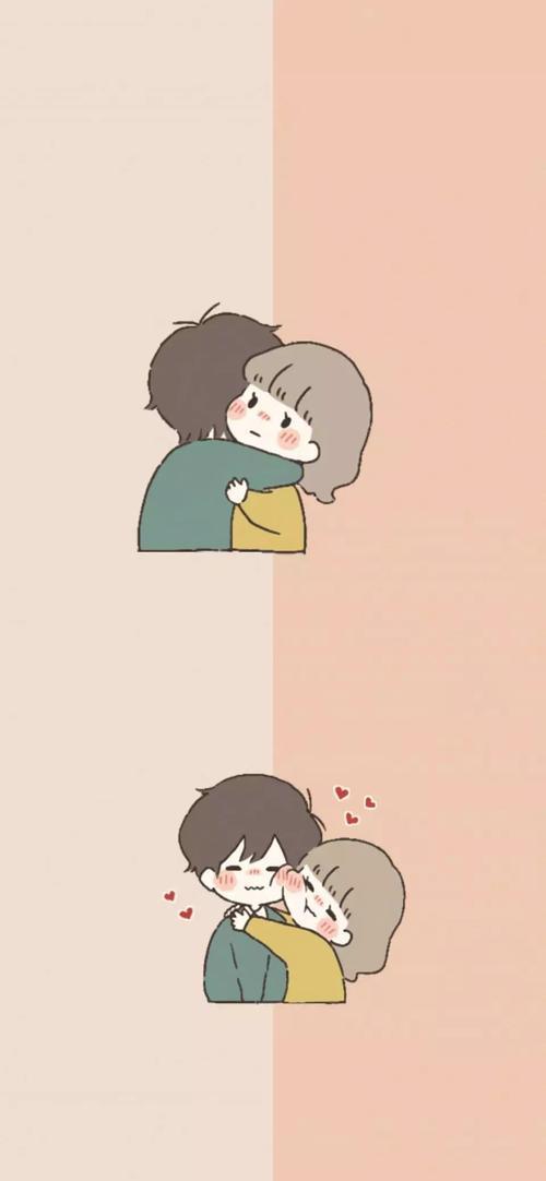 情侣图案一人一半 情侣背景图一人一半