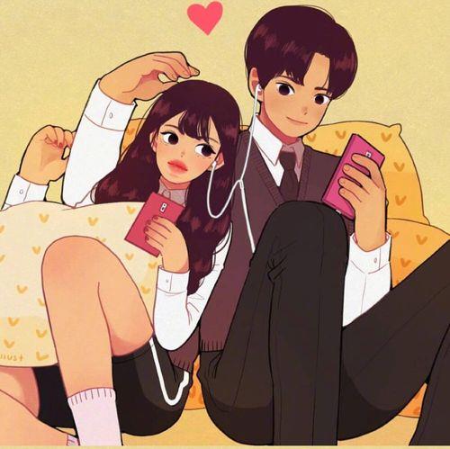 情侣日常图片动漫 情侣图片大全动漫可爱图片