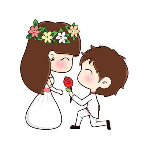情侣求婚卡通图片 浪漫的求婚图片大全情侣