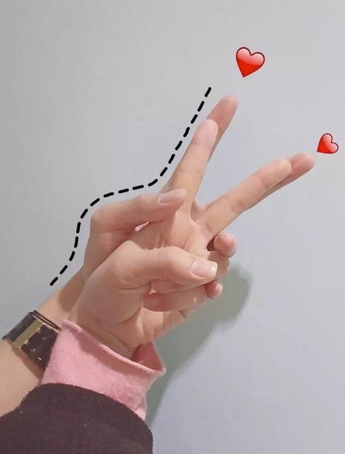 情侣爱心手势图片 情侣头像爱心手势