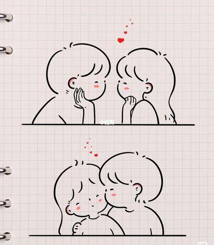 小情侣简笔画图片大全 简单的情侣简笔画