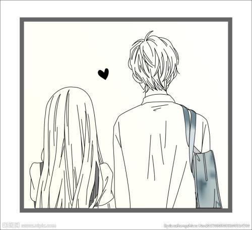 小情侣简笔画图片大全 简单的情侣简笔画