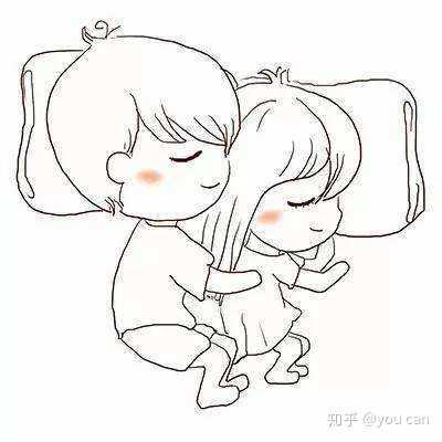 小情侣简笔画图片大全 简单的情侣简笔画