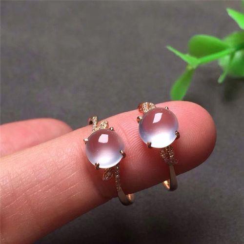 翡翠情侣戒指镶嵌图片 翡翠镶钻戒指图片