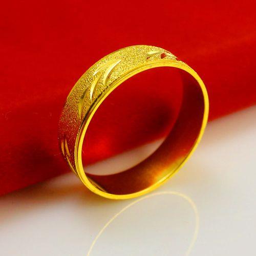 金戒指情侣款式图片 个性黄金戒指款式图片