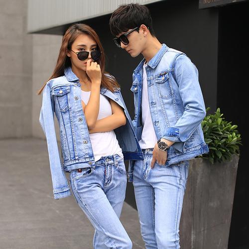 牛仔衣服情侣图片 情侣牛仔裤