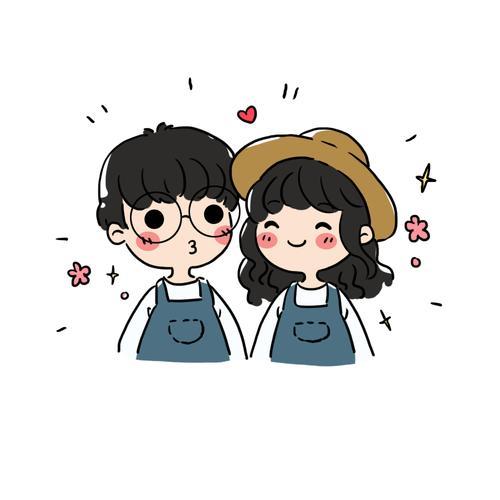 动漫图片可爱情侣 动漫情侣图片可爱男女各一张