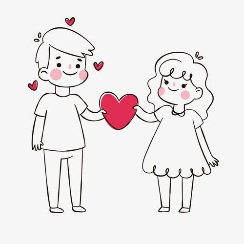 情侣卡通手绘图片 动漫情侣画图片手绘图片