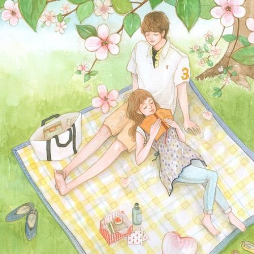 情侣卡通手绘图片 动漫情侣画图片手绘图片