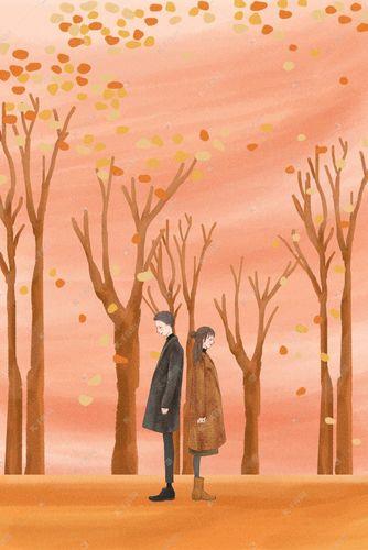 秋天情侣图片 秋天情侣头像