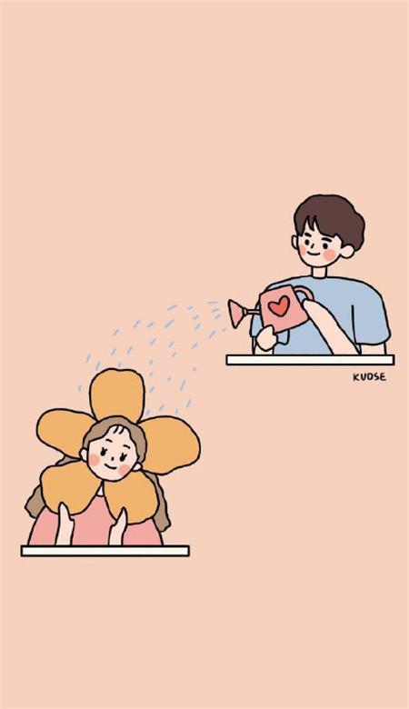 情侣卡通背景图片 情侣动漫背景图