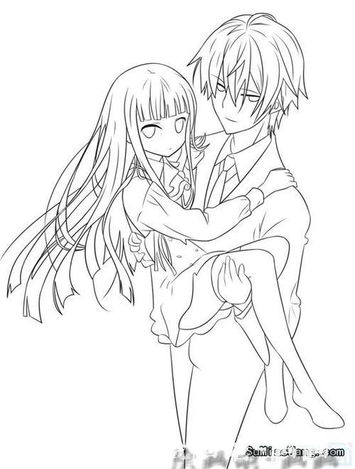 情侣简笔画图 情侣简笔画大全