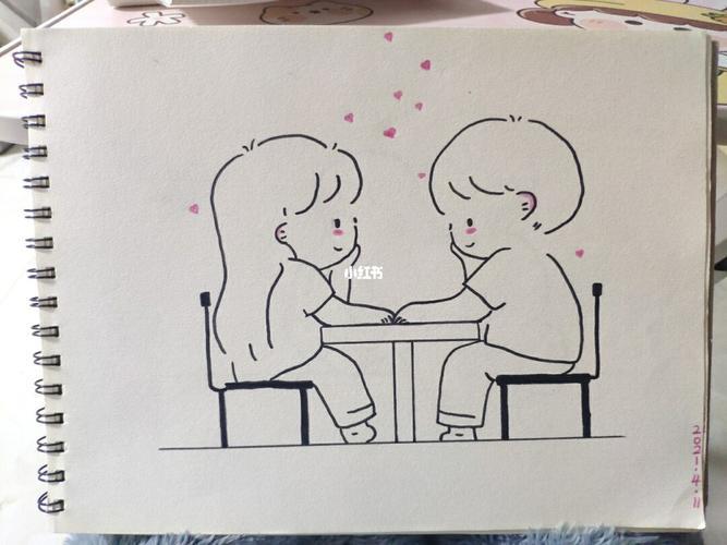 情侣简笔画图 情侣简笔画大全