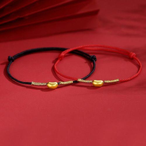 黄金情侣手链图片 黄金情侣手串