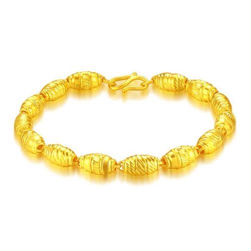 黄金情侣手链图片 黄金情侣手串