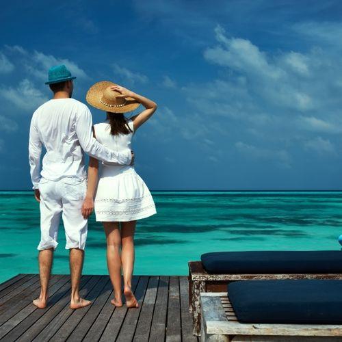 浪漫情侣看海图片 情侣看海图片