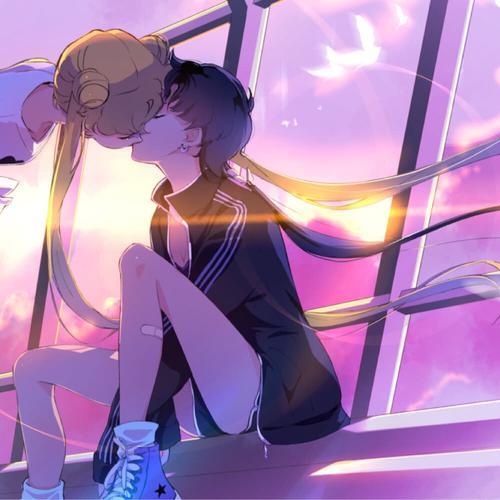 动漫人物情侣图片双人可爱 卡通人物情侣图片