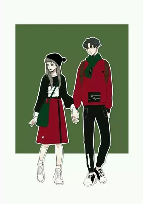 情侣装卡通图片 情侣穿情侣装的图片