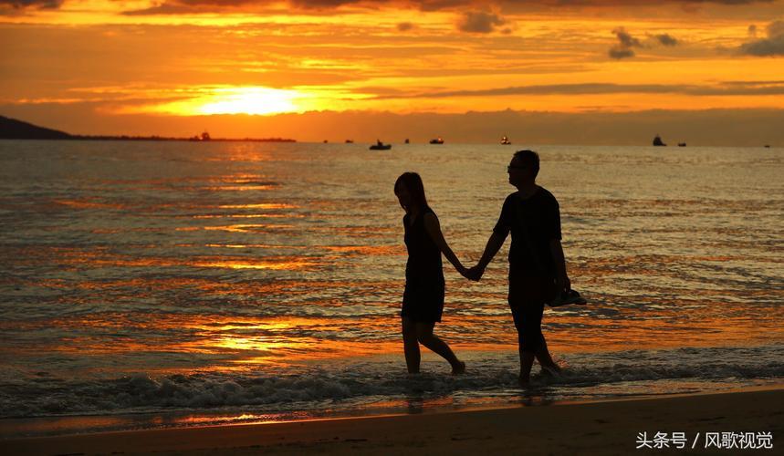 沙滩浪漫情侣图片 海边浪漫情侣图片