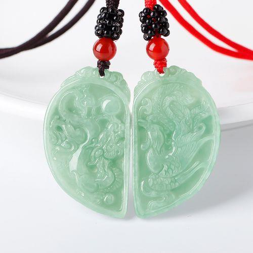 翡翠情侣挂件图片 情侣玉佩吊坠图片