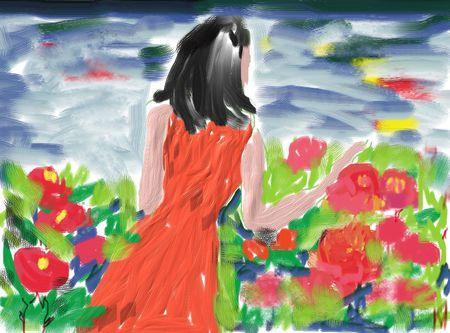 情侣水粉画图片大全 浪漫水粉画图片