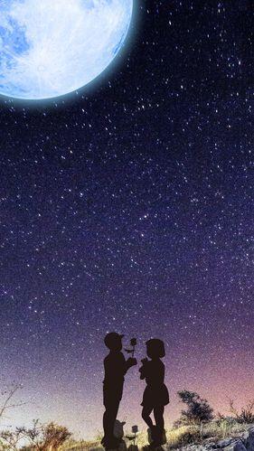 浪漫星空情侣图片 浪漫的背景图片情侣星空