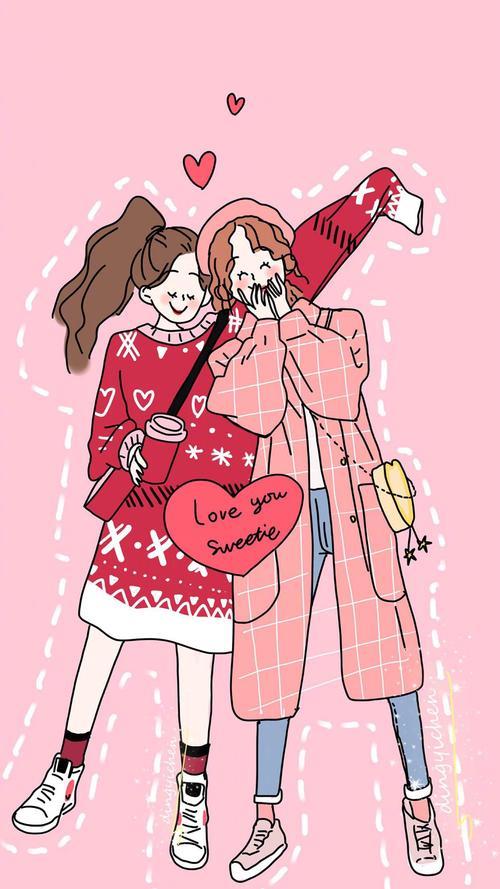 闺蜜情侣图片 闺蜜在一起的图片