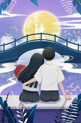 情侣背影图片卡通 情侣图片大全背影