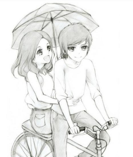 素描画情侣图片 情侣素描图片大全简单漂亮