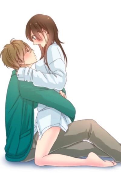 动漫情侣拥抱图片唯美 情侣头像男女拥抱图片动漫