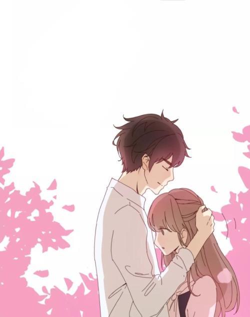 动漫情侣拥抱图片唯美 情侣头像男女拥抱图片动漫