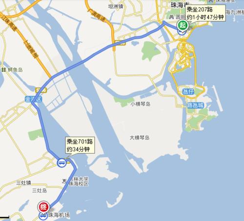 珠海情侣路路线图 珠海情侣路旅游攻略一日游