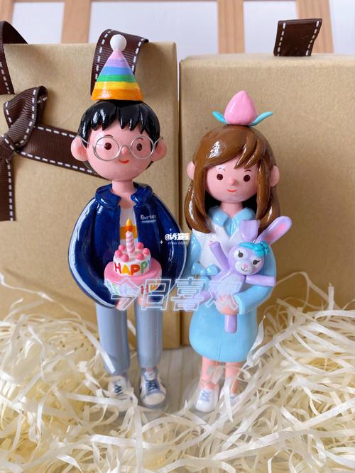 粘土情侣人偶图片大全 超轻粘土情侣娃娃可爱