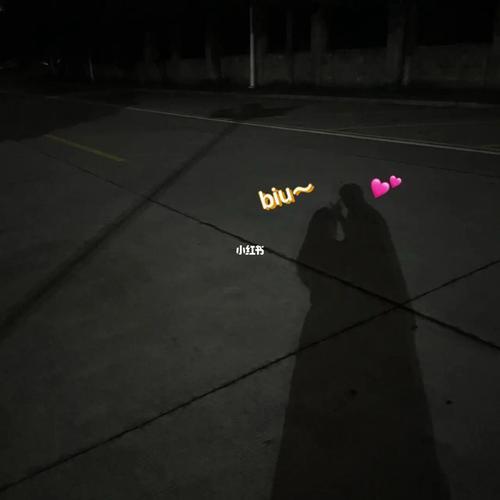 夜晚情侣走路影子图片 夜晚情侣牵手影子图片唯美