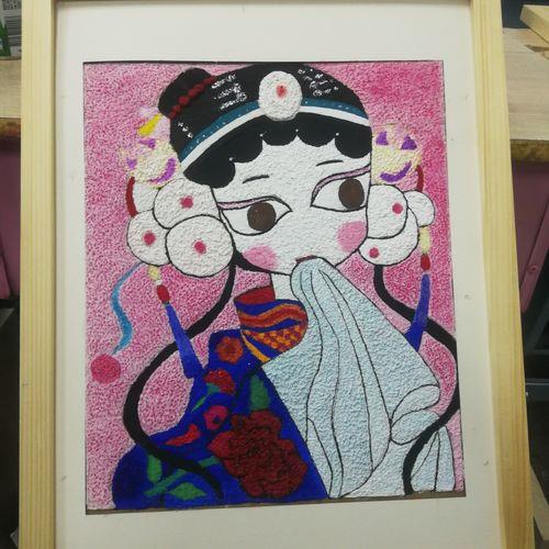 纸浆画情侣图片 纸浆画卡通图片